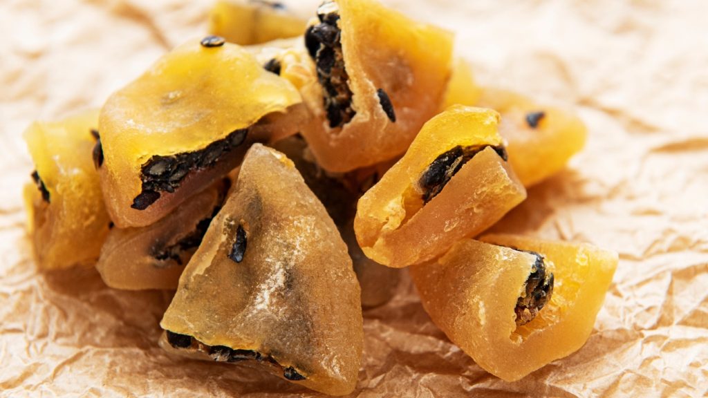 Dried passion fruit Foods high in fiber