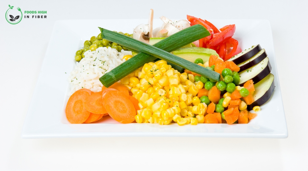 Mixed vegetables Foods high in fiber
